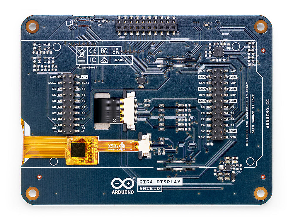 Arduino GIGA Display Shield, back