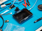 Arduino GIGA Display Shield on a workbench
