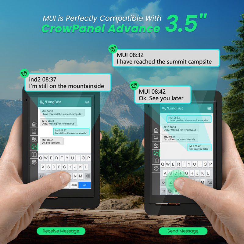 CrowPanel Advance 3.5 running Meshtastic