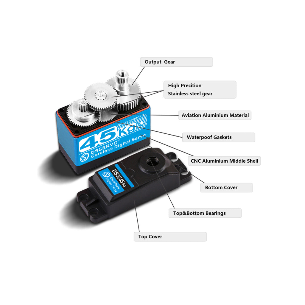 DS Servo DS3245 Coreless Digital Servo – 51 kg·cm, IP66