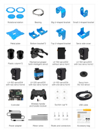 Hiwonder xArm 1S packing list