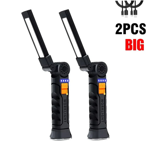 COB LED Work Flashlight — Magnetic & Rechargeable