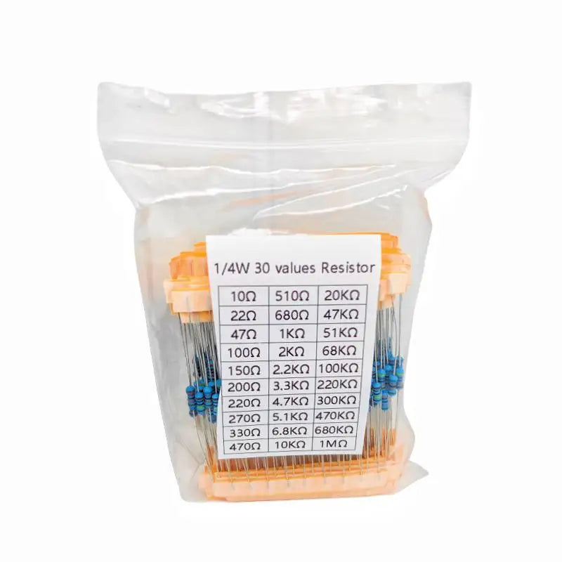 Metal Film Resistor Kit — 300+ pcs