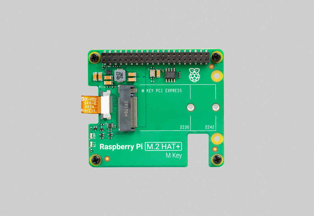Raspberry Pi M.2 HAT+, top view