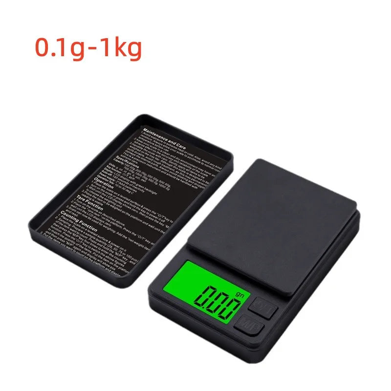 100/500G 0.01G Mini Digital Scale High Precision Electronic Pocket Scale Jewelry Weight Kitchen Portable Electronic Scale