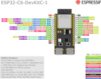 Espressif ESP32-C6-DevKitC-1 pin layout