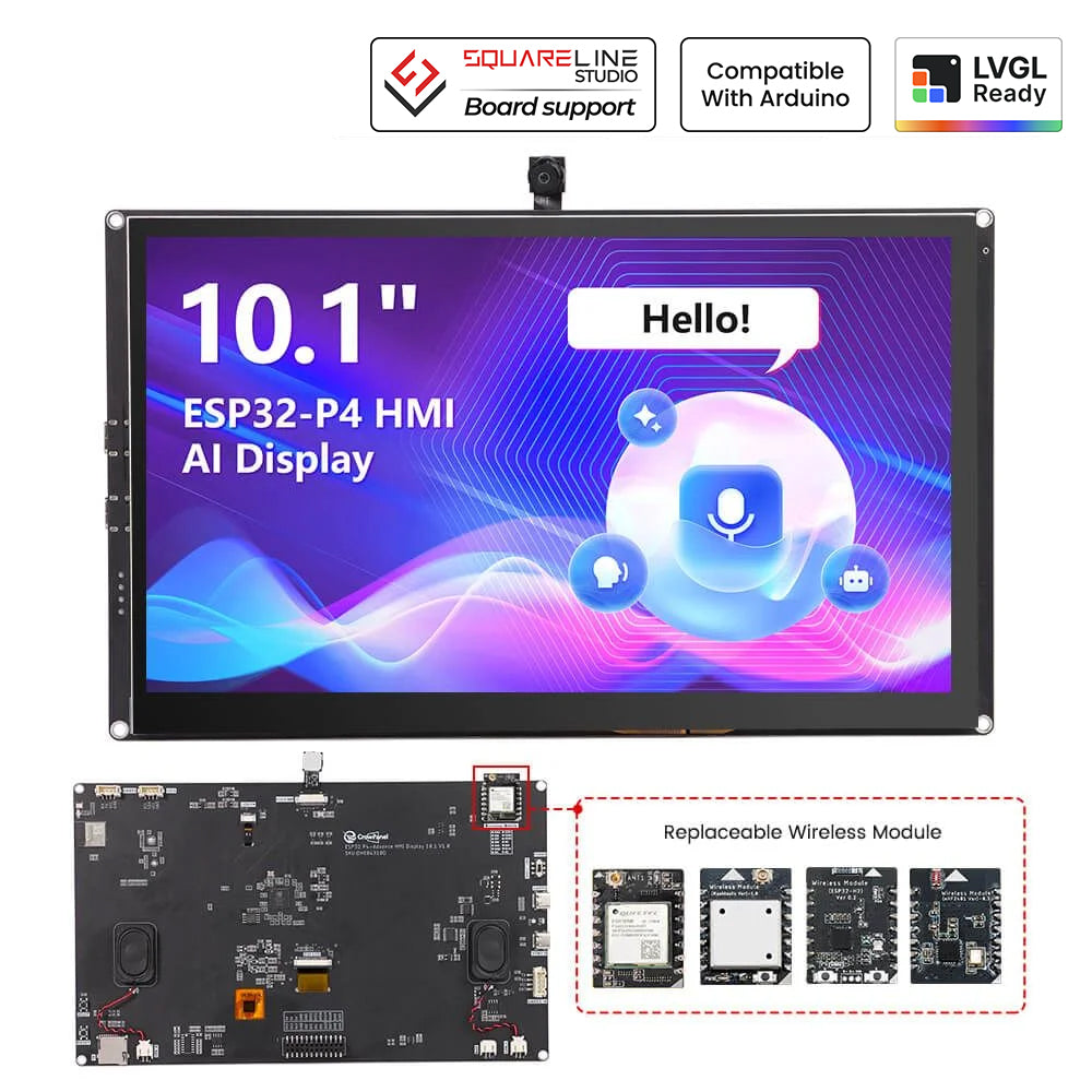 Elecrow CrowPanel Advance 10.1" ESP32-P4 HMI AI touch display
