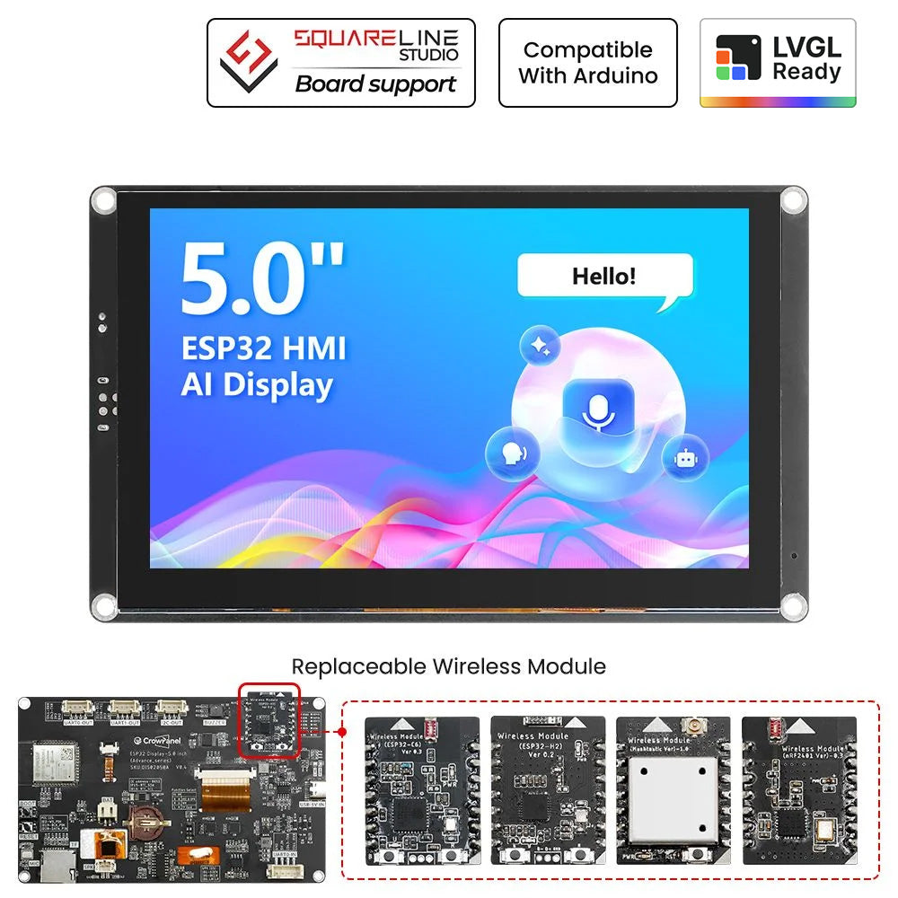 Elecrow CrowPanel Advance 5" ESP32-S3 HMI touch display