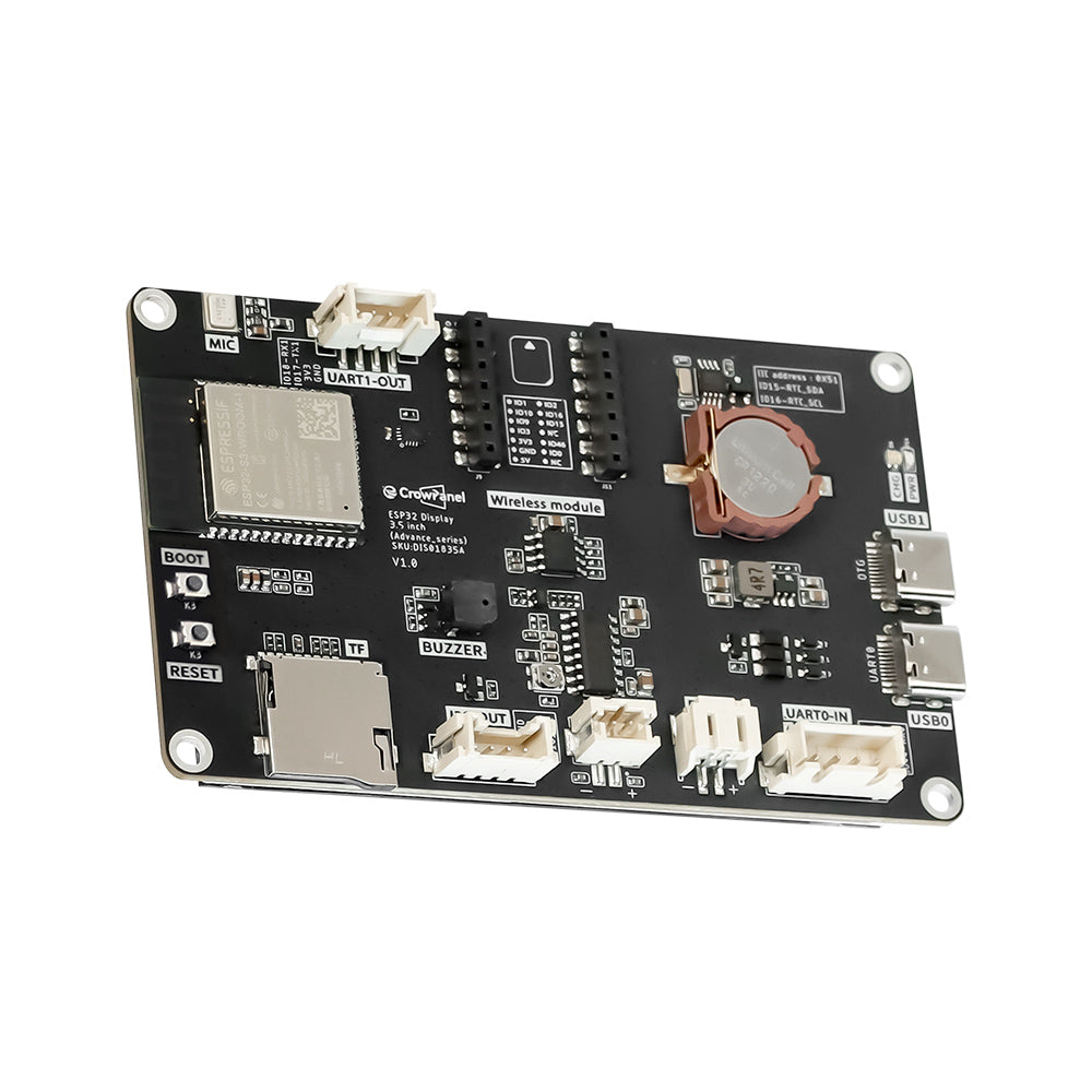 Elecrow CrowPanel Advance 3.5-inch ESP32-S3 display, back of the board