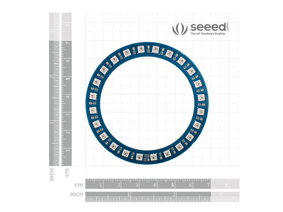 Seeed Studio Grove RGB LED ring, 24 WS2813 Mini, dimensions