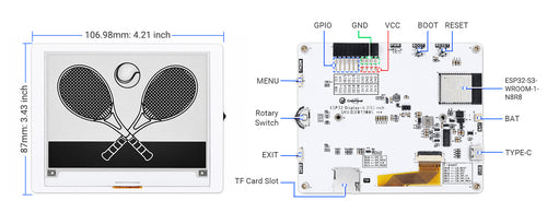 CrowPanel 4.2-inch E-Paper hardware overview