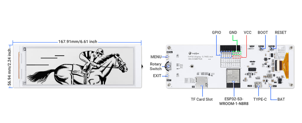 CrowPanel 5.79 hardware overview