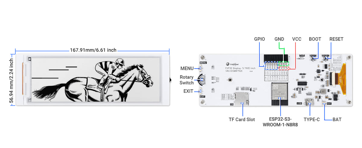 CrowPanel 5.79 hardware overview