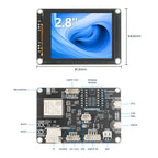 Elecrow CrowPanel Advance 2.8-inch ESP32-S3 display, hardware overview and dimensions