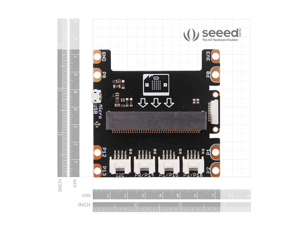 Seeed Studio Grove Shield for micro:bit v2.0, dimensions