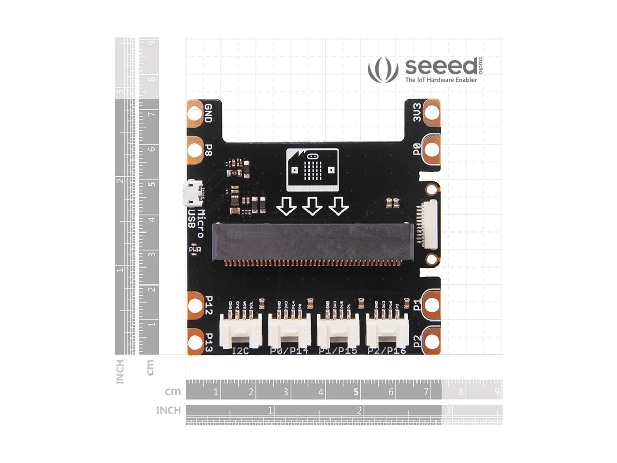 Seeed Studio Grove Shield for micro:bit v2.0, dimensions