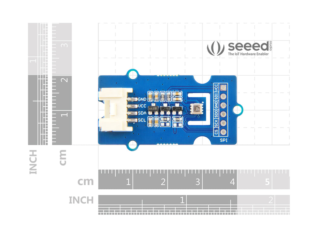 Seeed Studio Grove BME680 environmental sensor, dimensions