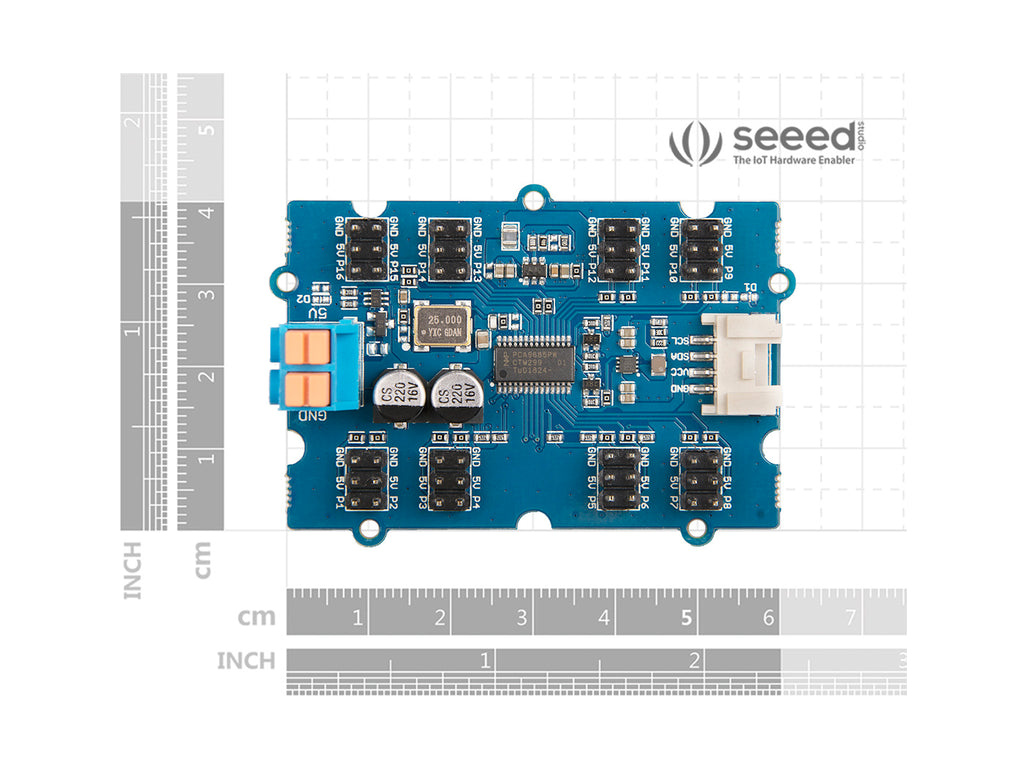 Seeed Studio Grove 16-channel PWM driver (PCA9685), dimensions