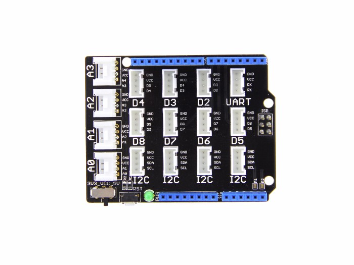 Seeed Studio Grove Base Shield V2.0 for Arduino, top view