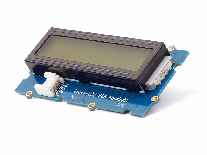 Seeed Studio Grove 16x2 LCD with RGB backlight, angled view