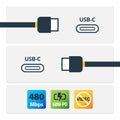USB-C to USB-C cable 1 m